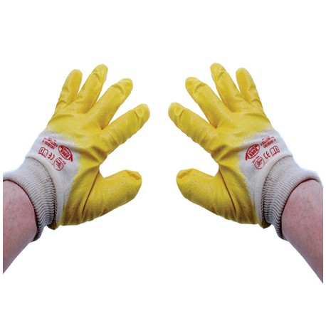 Handschoen geel nitril