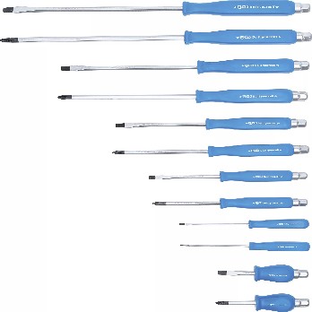 Schroevendraaierset 12-delig voor gebruik met sleutel