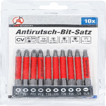 4831 Anti-Slip Bit Set magnetisch 70 mm 10 dlg