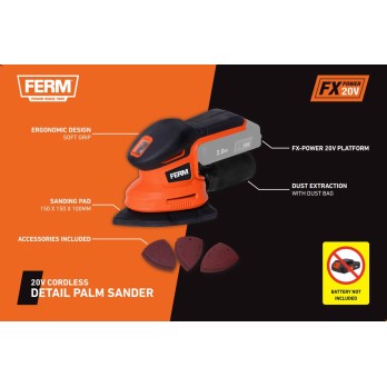 PSM1033 Handpalmschuurmachine body 20V
