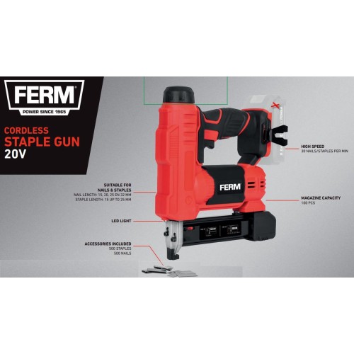 SGM1024 AX-Power Accu - Tacker - Nietpistool - Spijkerpistool - 20V