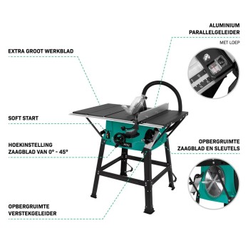 Vonroc TS504AC Zaagtafel 2000Watt 250 mm