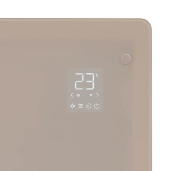 CH516AC_Beige Luxe Elektrische kachel – Convector - Glazen paneel – 1250W/2500W - WIFI