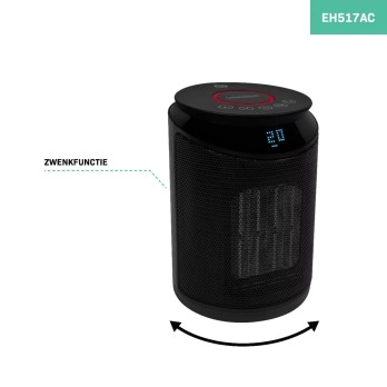 EH517AC Elektrische ventilatorkachel - 1000W/2000W - keramisch | zwenkfunctie