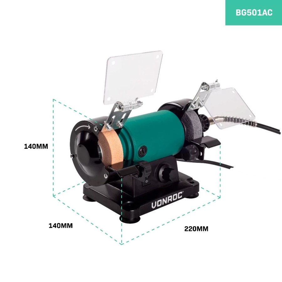 BG501AC Tafelslijpmachine - Multitool 150W - 75mm met flexibele as