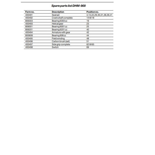 HDM1010 DHM-900 Breekhamer