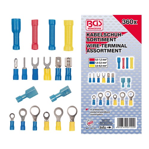 14110 Kabelschoen assortiment 360-delig