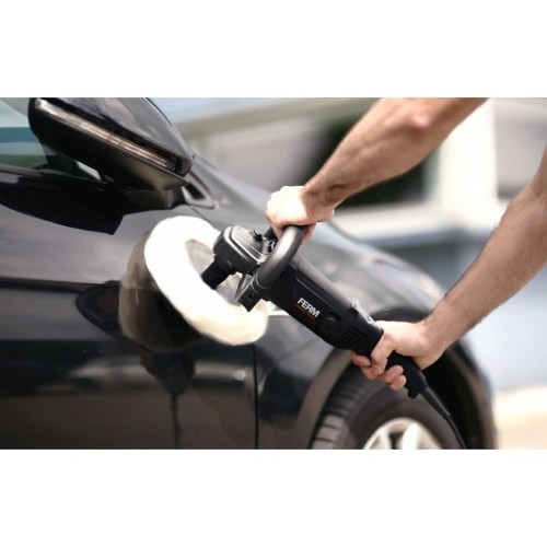 AGM1120P FERM Industrial – Poetsmachine – 1400W – Ø180MM – 4m rubberen kabel – Incl. 2 polijstschijven