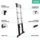 Telescopische ladder – 2.6m – met softclose – Veilig & solide