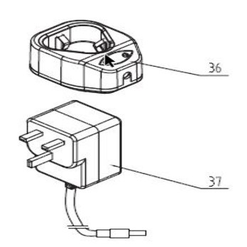 102912 Lader compleet UK 12V 400mA UK plug 3-5H 5mm plug