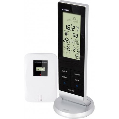 Alecto WS-1150 - Professioneel Weerstation met draadloze Buitensensor- Zwart