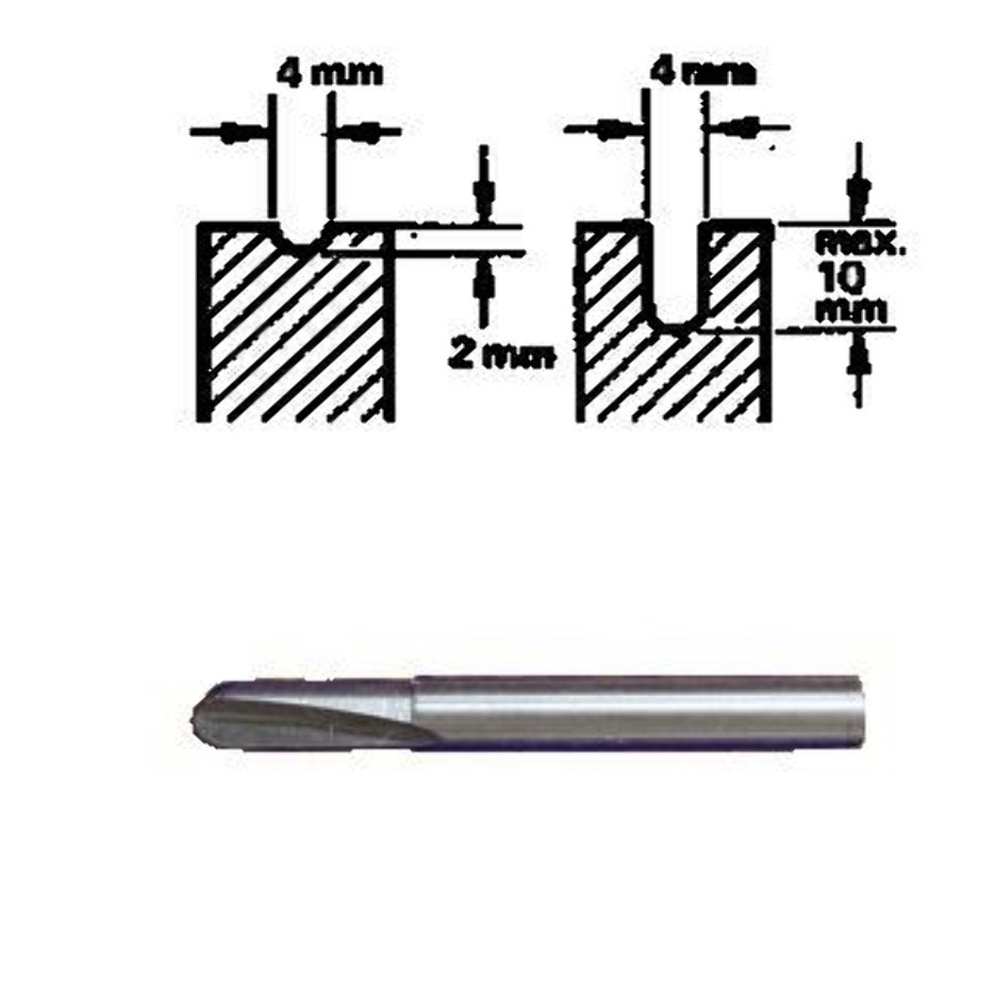 BOHLER 320505 Houtfrees 4mm 4 mm schach