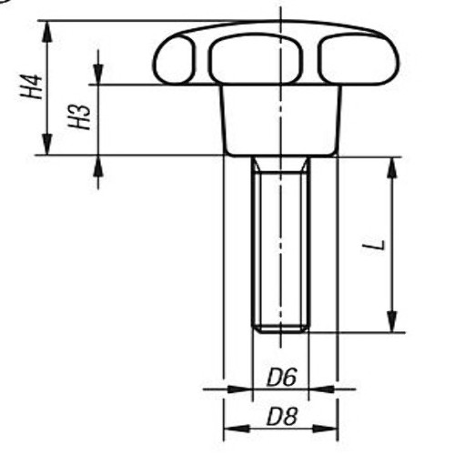 126041 Knob Knop MSM1034